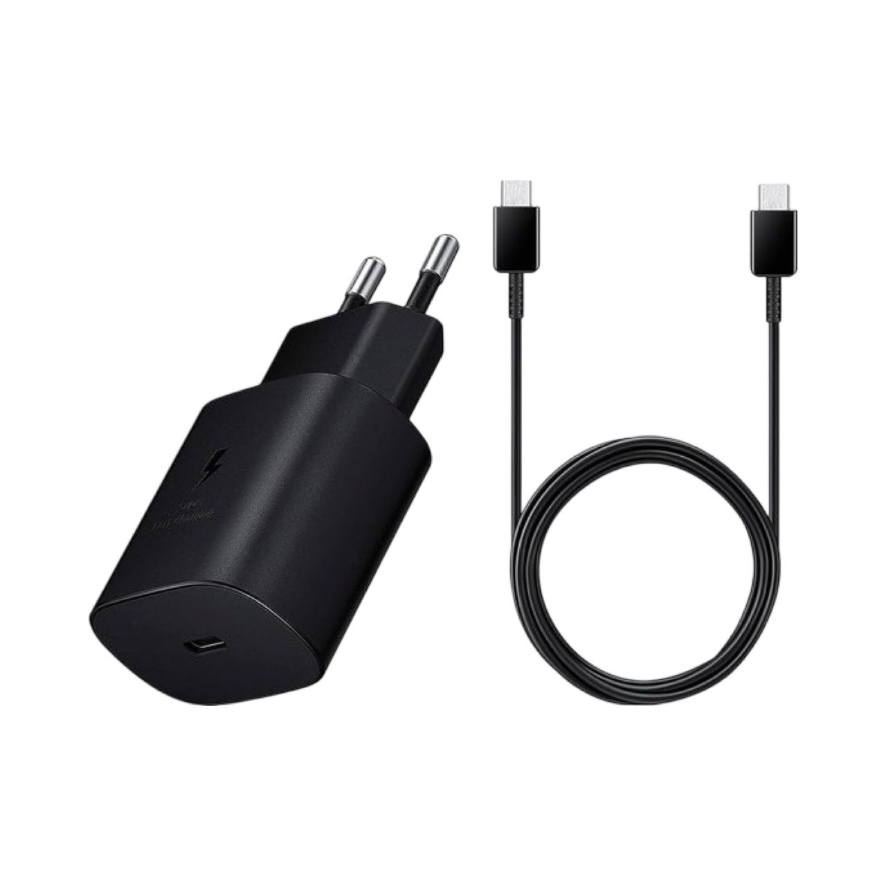 Galaxy 45W Power adapter met kabel Samsung USB-C Snellader 15W met Kabel -1M - Afbeelding 1