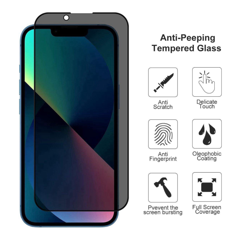 Privacy glas protector apple iPhone en samsung