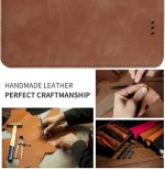Apple iPhone 13 Hoesje - Handgemaakt Echt Lederen Portemonnee Book Case - Afbeelding 7