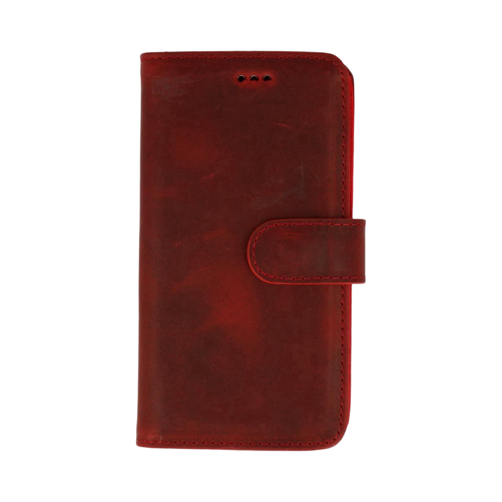 pixelcut_9 Apple iPhone 13 Hoesje - Handgemaakt Echt Lederen Portemonnee Book Case - Afbeelding 1
