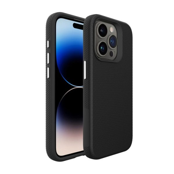 Hoesje iPhone 14 Pro - Valbestendige Grip Armor Hoes geschikt voor MagSafe