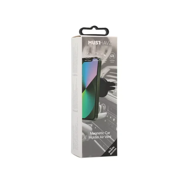 Magnetische Telefoonhouder met Luchtrooster Clip Musthavz – Compact, Veilig en Altijd Zichtbaar
