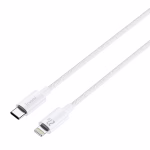 Trusmi 27W USB-C To Lightning Braided Oplaadkabel - Wit - Afbeelding 3