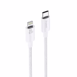 Trusmi 27W USB-C To Lightning Braided Oplaadkabel - Wit - Afbeelding 2