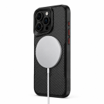Hoesje iPhone 15 Pro TRUSMI Carbon Fiber MagSafe – 360° Kickstand Zwart - Afbeelding 5